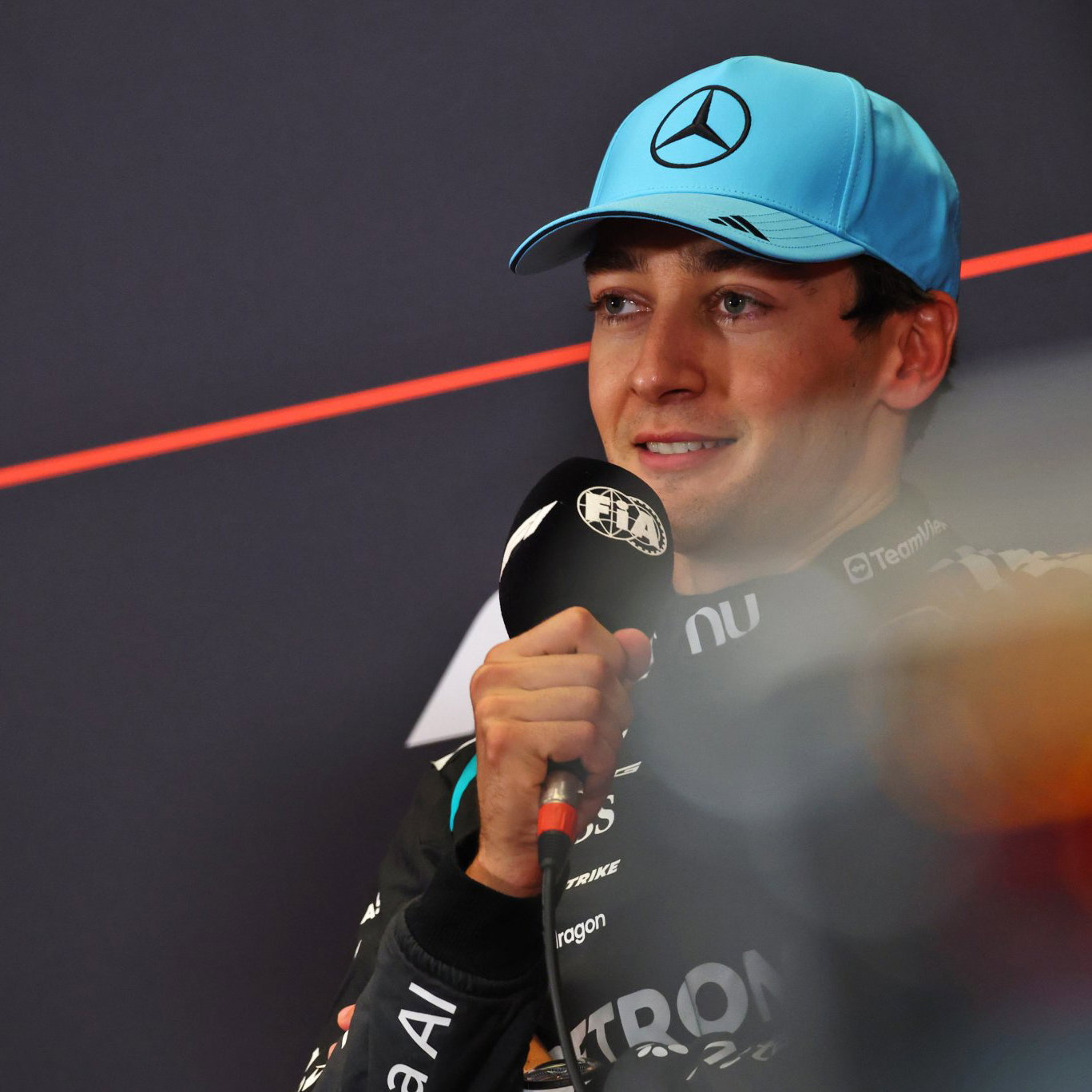 George Russell joked he expects Kimi Antonelli to be leading in Baku