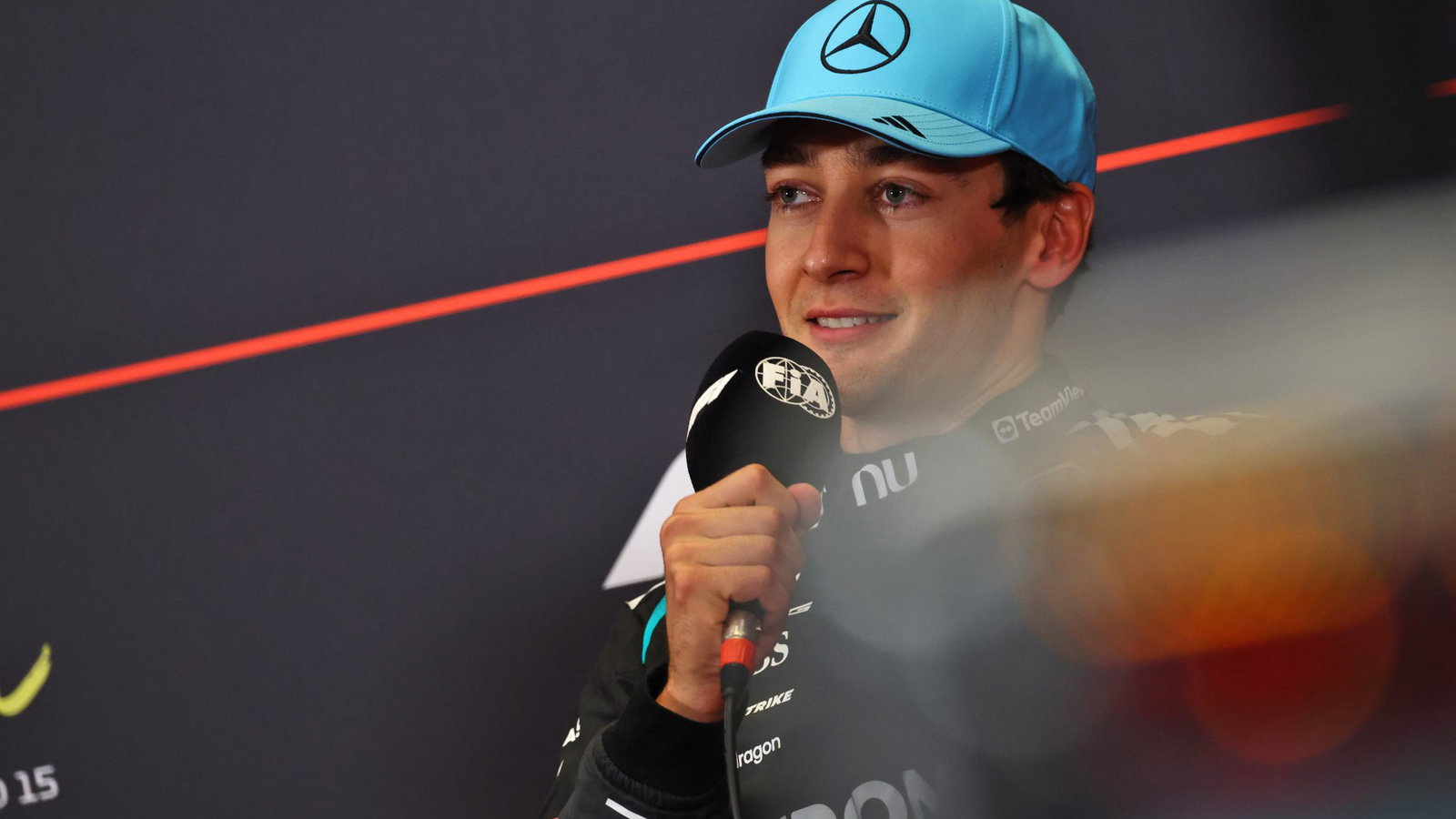 George Russell joked he expects Kimi Antonelli to be leading in Baku