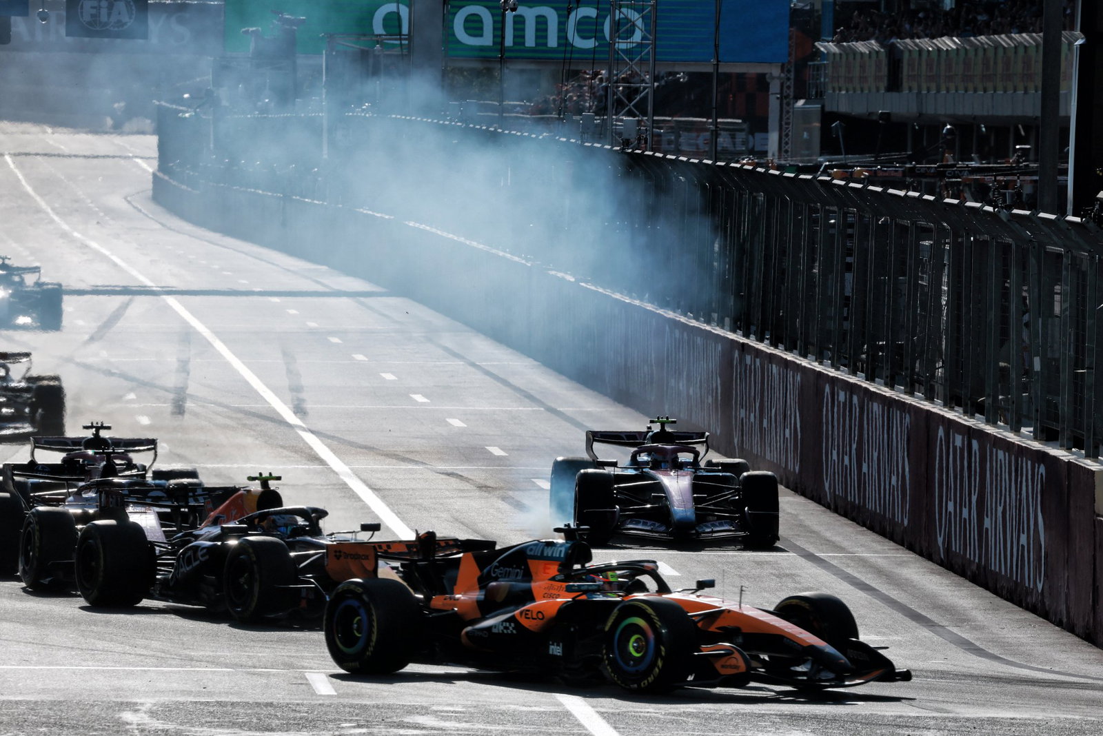 Colapinto locked up and slammed into Gasly