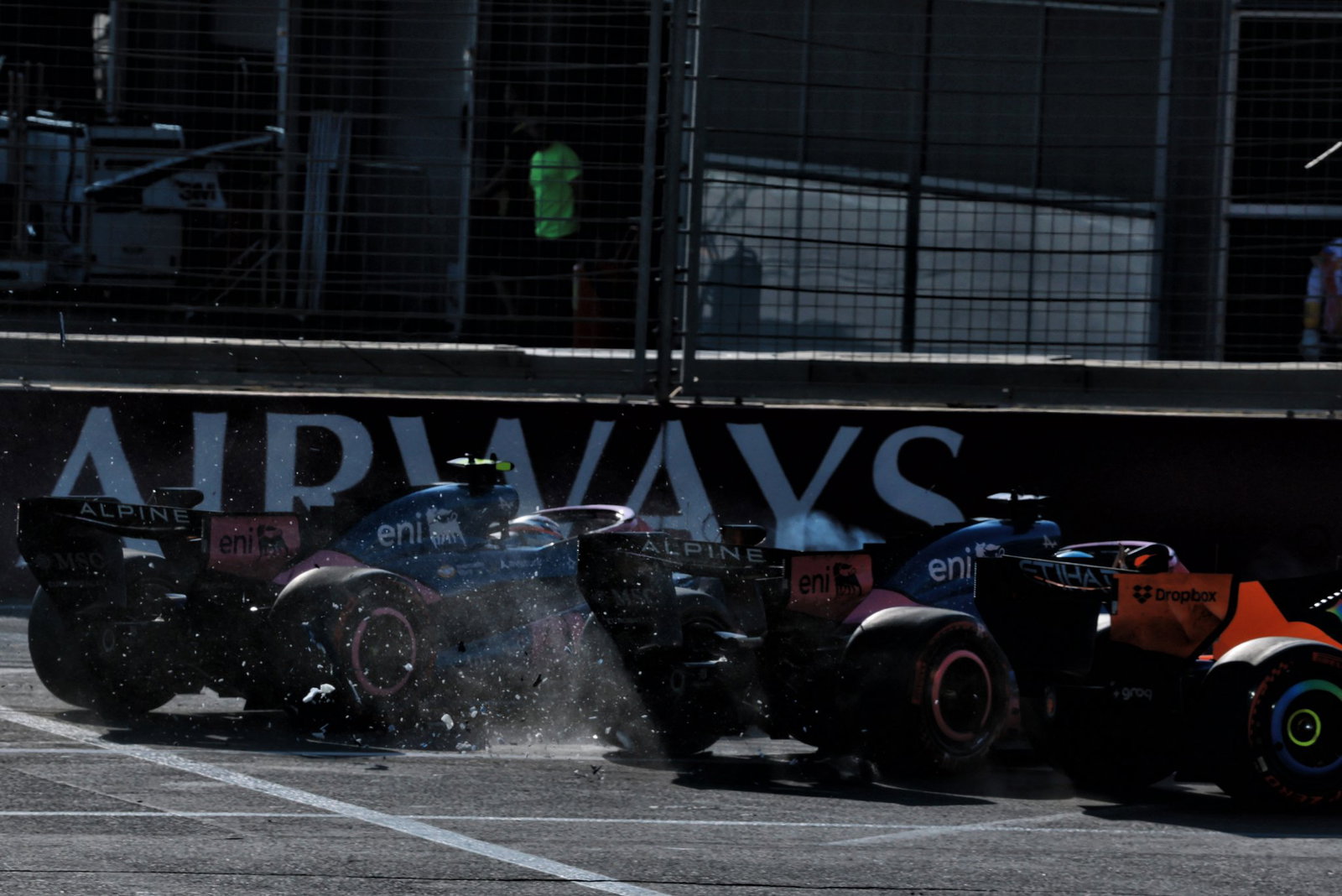 Franco Colapinto wipes out Pierre Gasly and Lando Norris in Baku