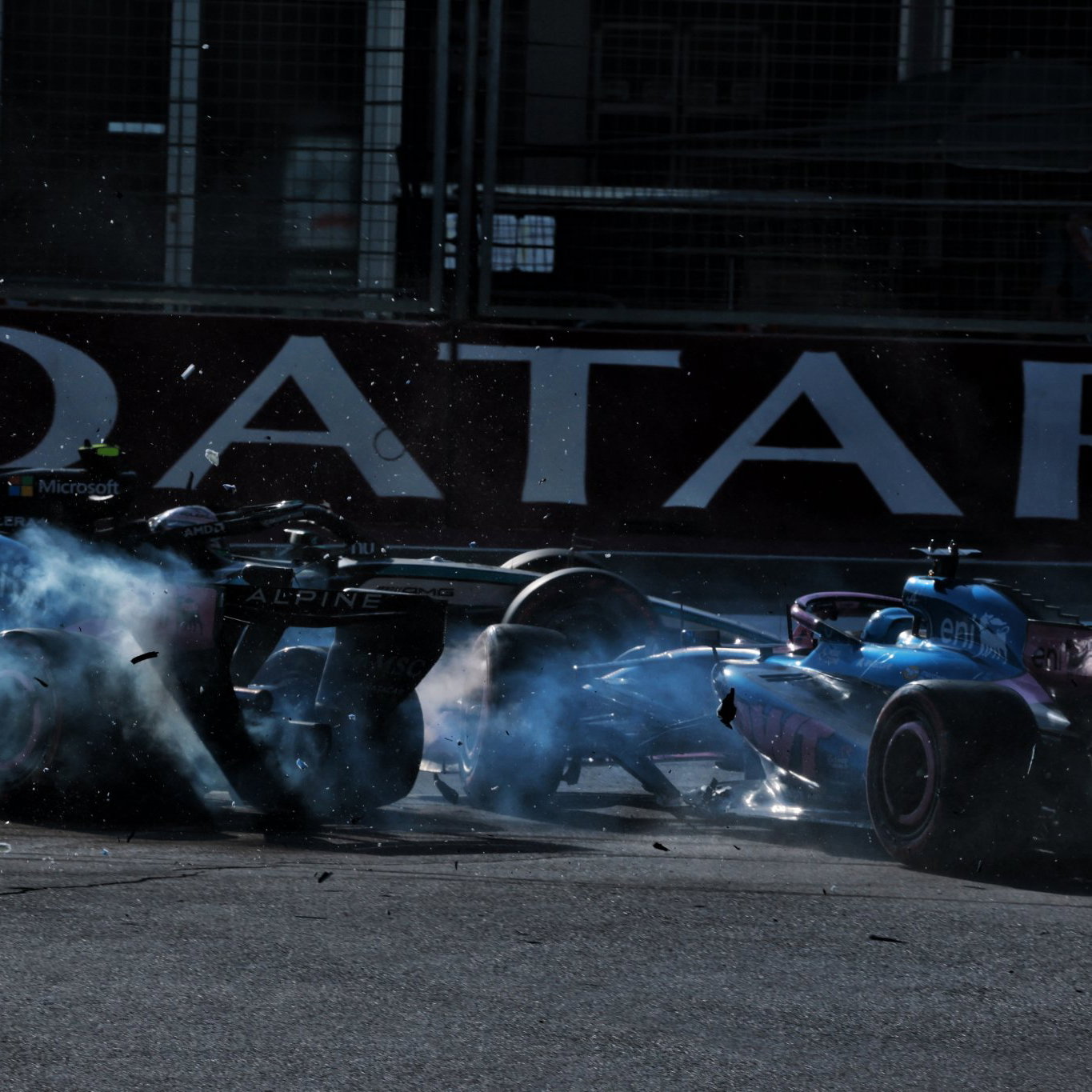An out of control Colapinto wiped out Alpine team-mate Gasly 