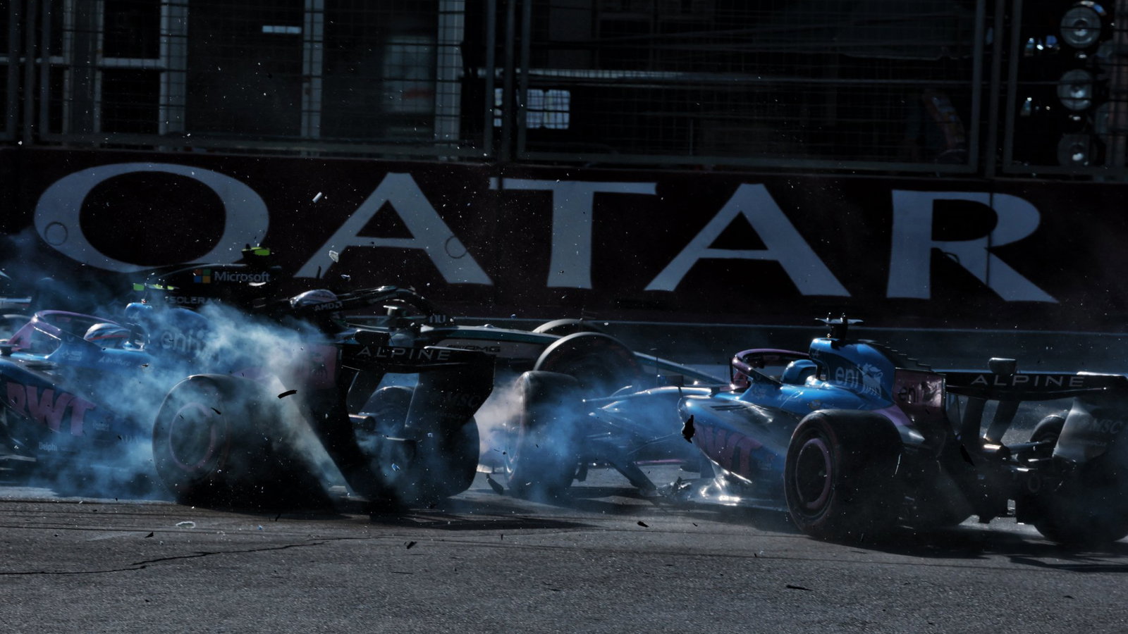 An out of control Colapinto wiped out Alpine team-mate Gasly 