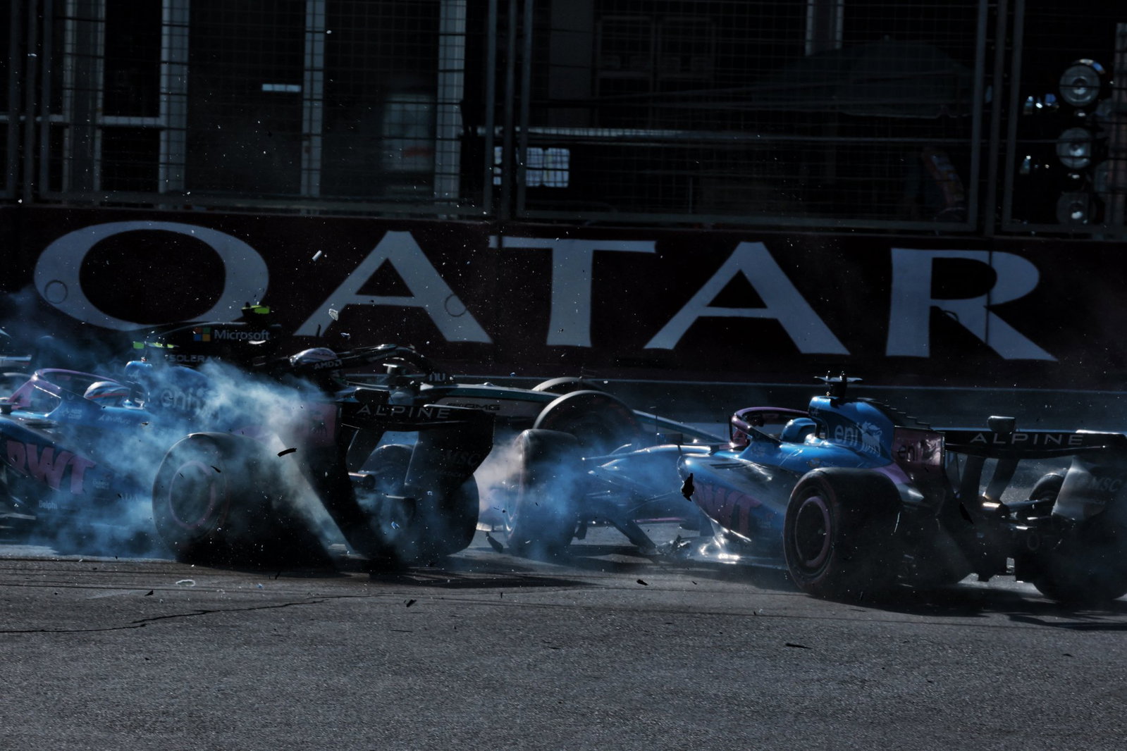 An out of control Colapinto wiped out Alpine team-mate Gasly