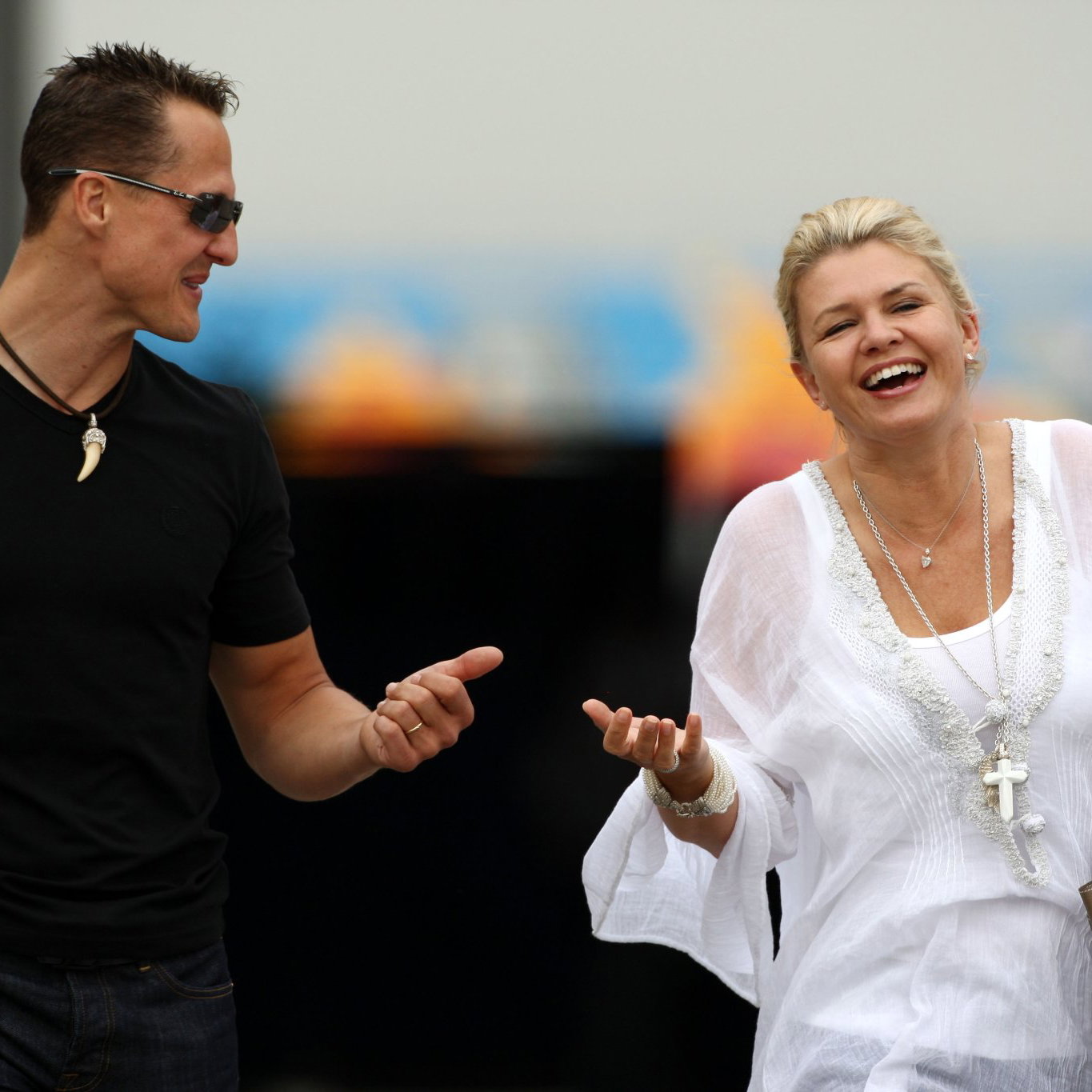Michael Schumacher and his wife Corinna, 2010