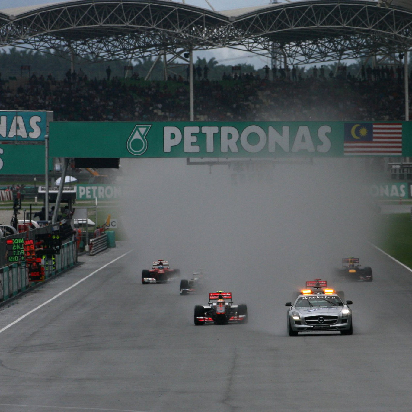 Rain stopped the 2012 Malaysian Grand Prix