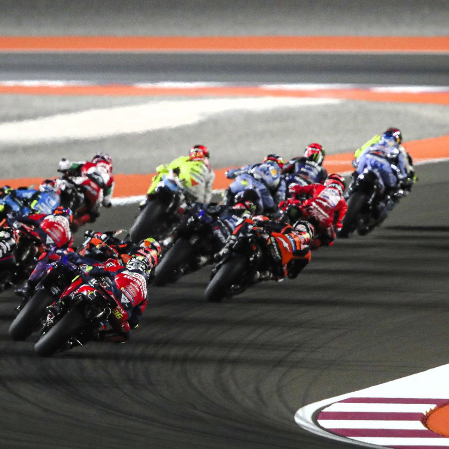 Start, 2025 Qatar MotoGP.