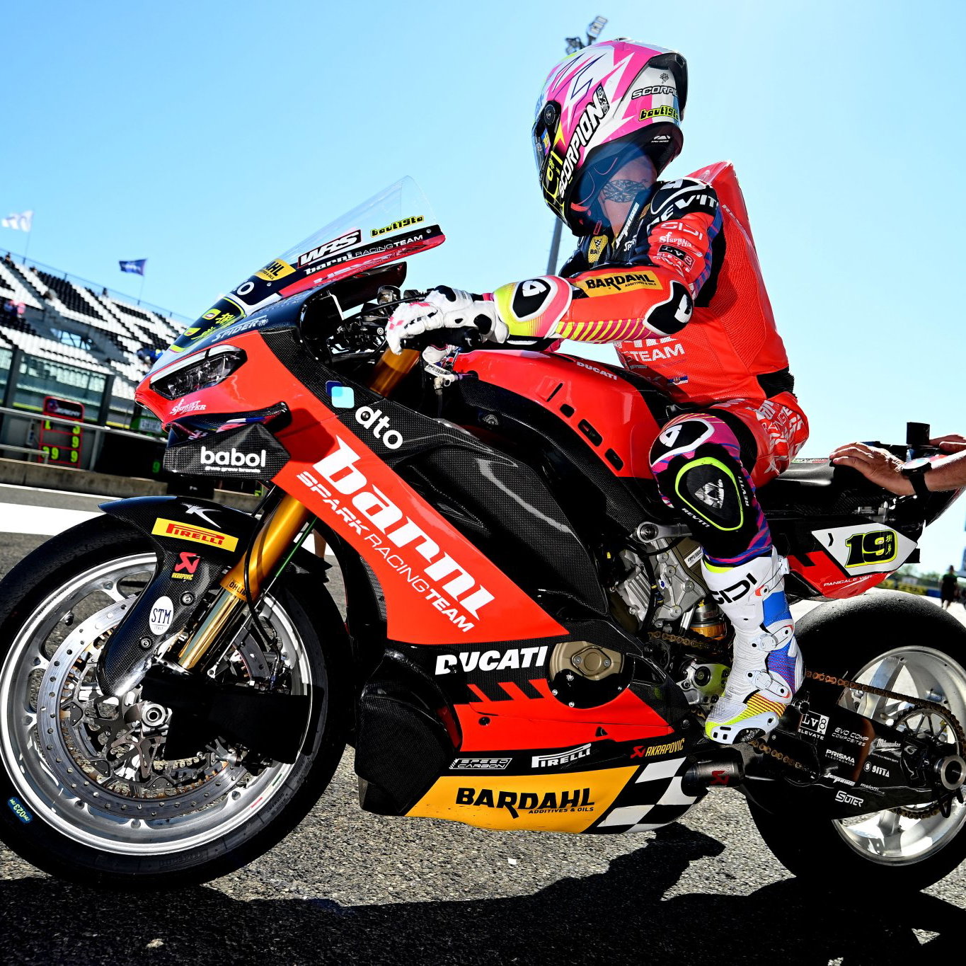 Alvaro Bautista, 2026 Italian WorldSBK, pit lane. Credit: Gold and Goose.