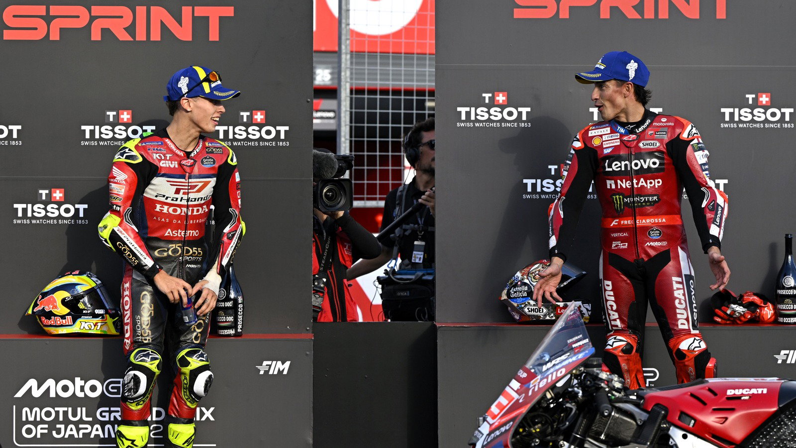 Diogo Moreira, Marc Marquez, 2026 Japanese MotoGP Sprint.