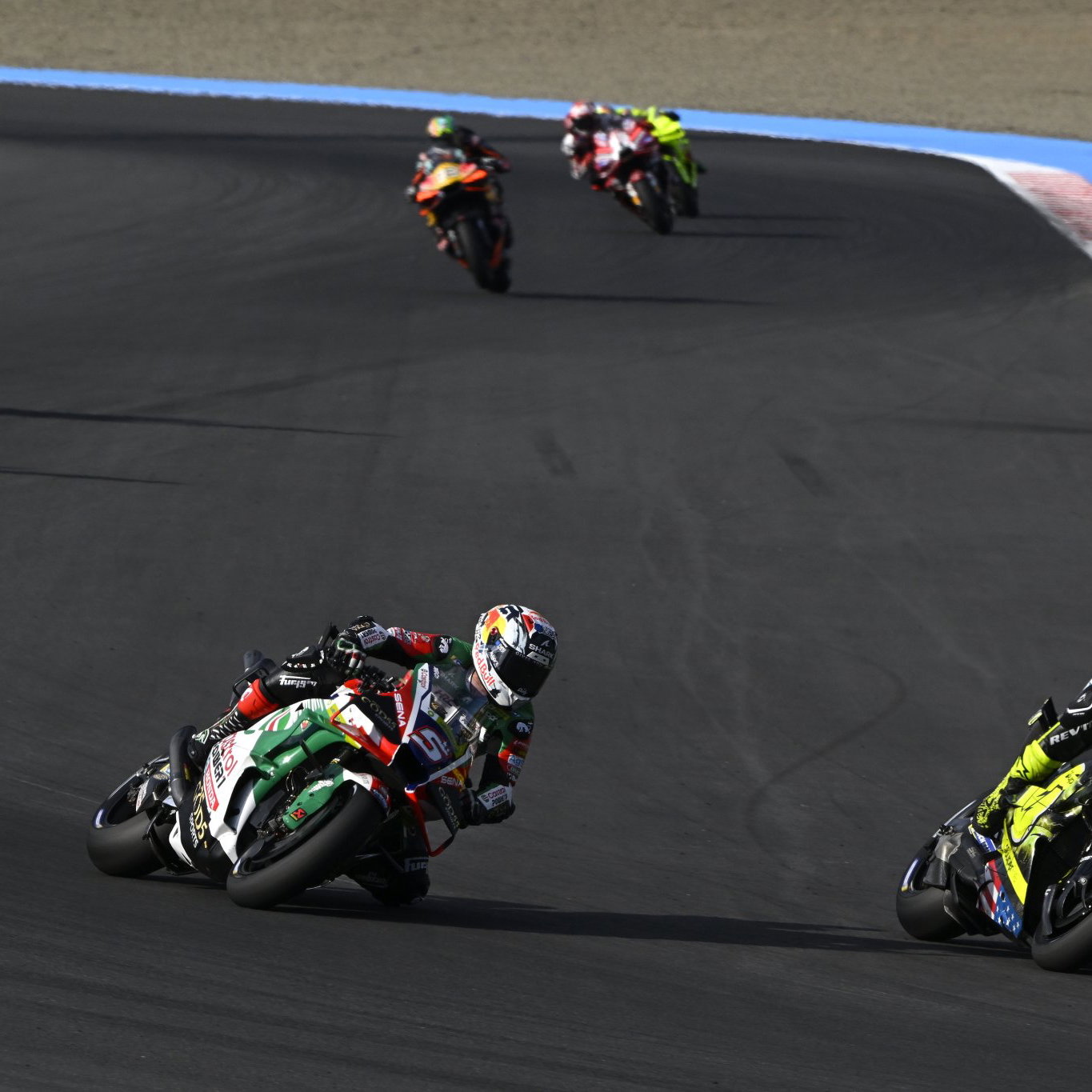 Raul Fernandez passes Johann Zarco, 2026 MotoGP Japanese Grand Prix. Credit: Gold and Goose.