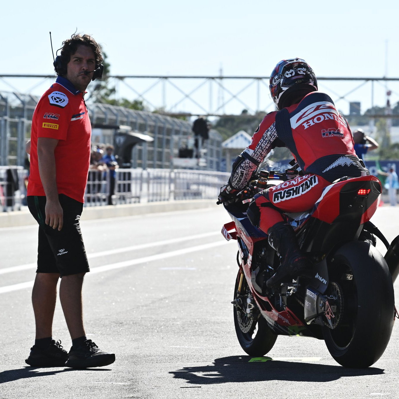 Somkiat Chantra, 2026 Estoril WorldSBK, pit lane. Credit: Gold and Goose.