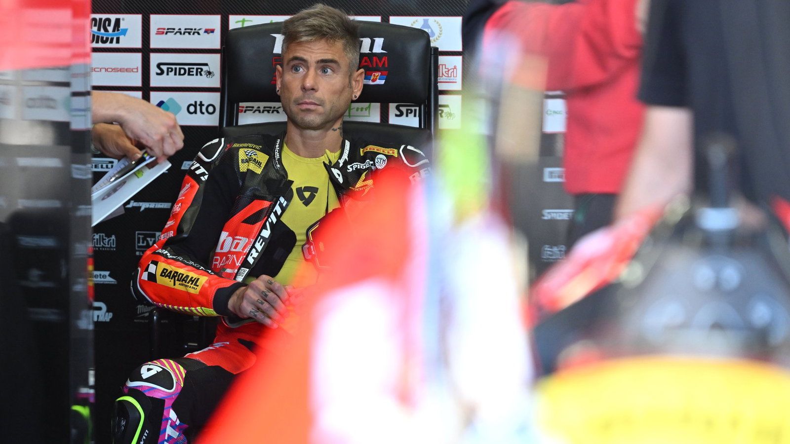 Alvaro Bautista was running third when he crashed out of Race 2 at the Estoril WorldSBK.