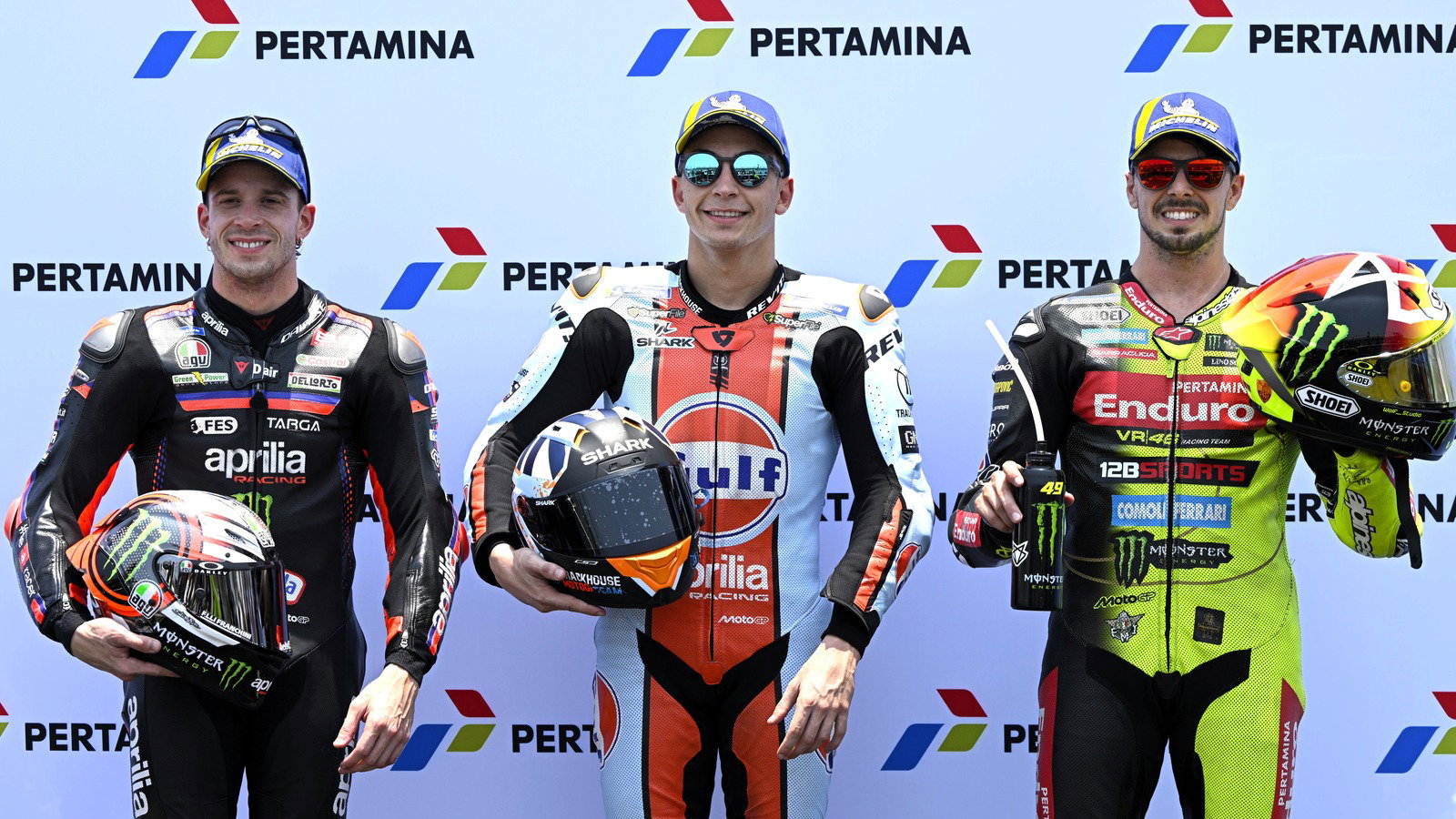Raul Fernandez, Marco Bezzecchi, Fabio di Giannantonio, qualifying, 2026 Indonesian MotoGP. 
