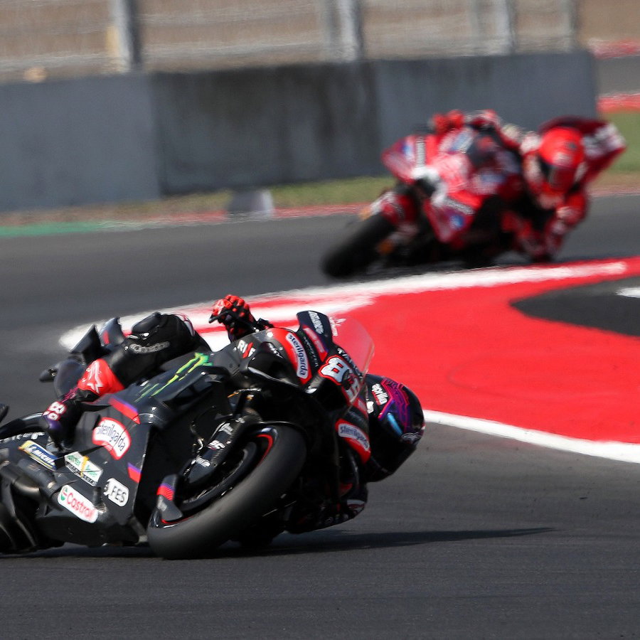 Jorge Martin leads Marc Marquez, Sprint, 2026 Indonesian MotoGP.