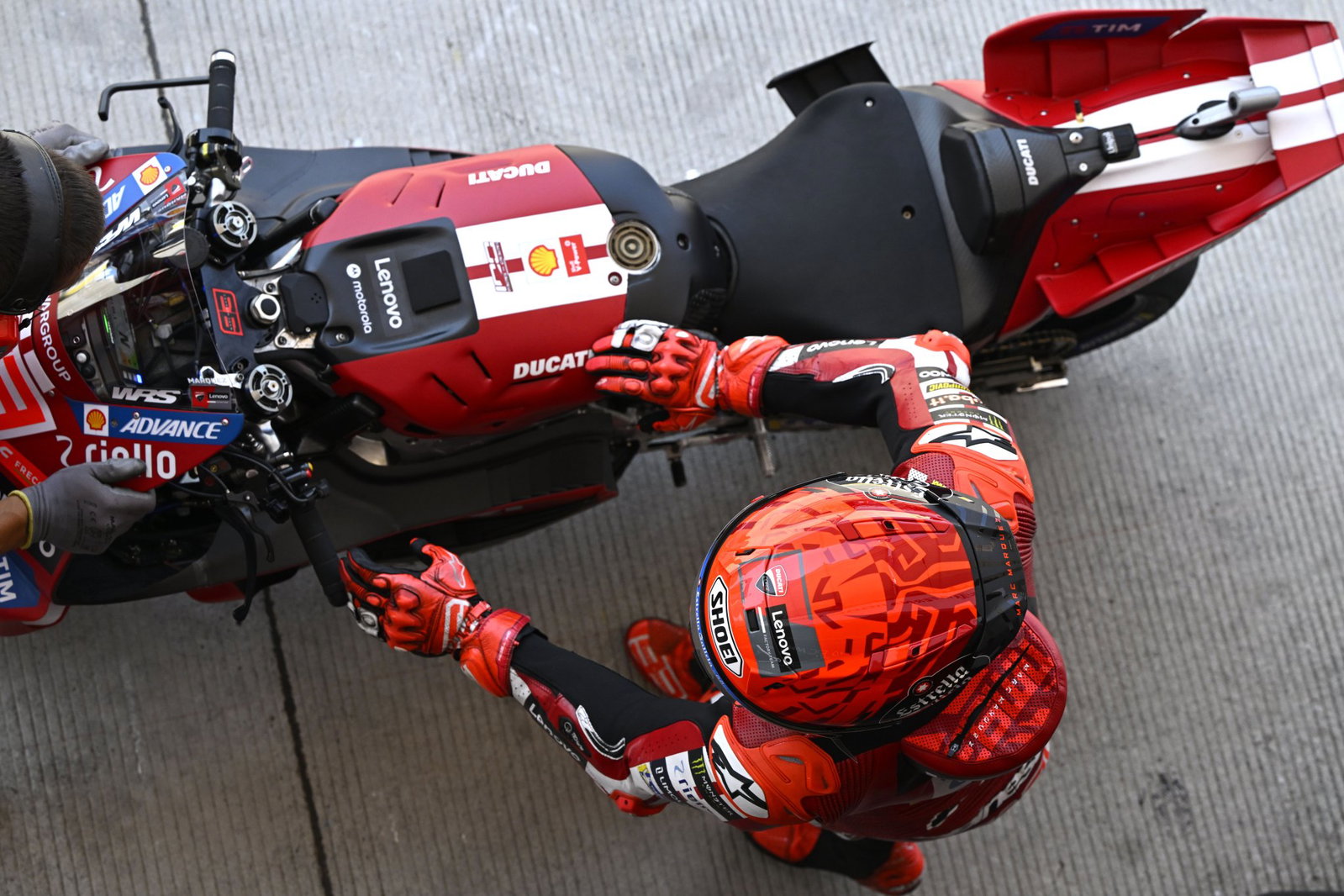 Marc Marquez, 2026 MotoGP Indonesian Grand Prix, leaving pit box. Credit: Gold and Goose.