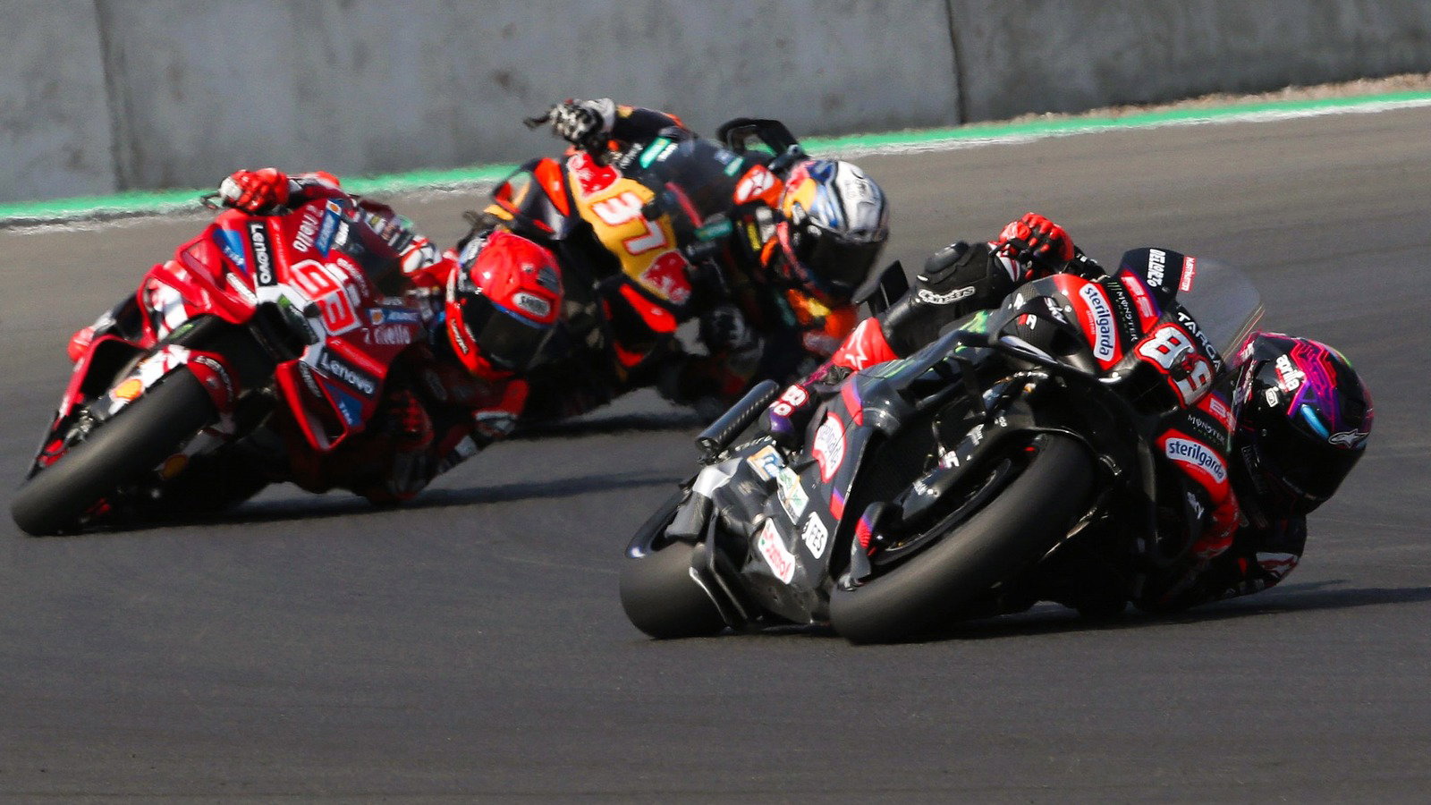 Jorge Martin, Marc Marquez, Pedro Acosta, 2026 Indonesian MotoGP.