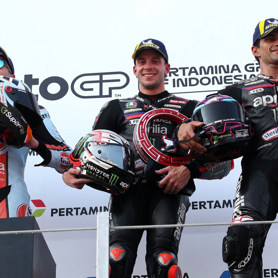 Bezzecchi, Fernandez, Martin, 2026 Indonesian MotoGP. 