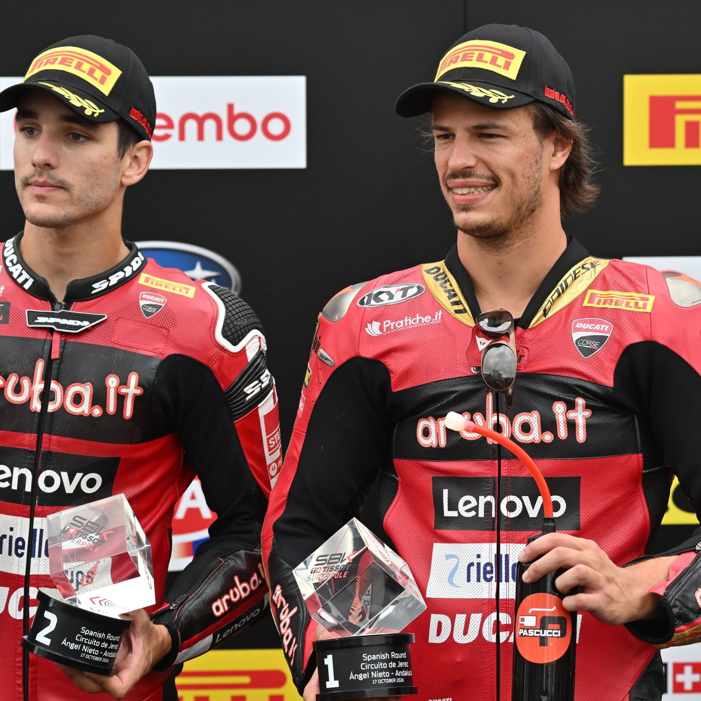 Iker Lecuona, Nicolo Bulega, Jerez WorldSBK 2026.