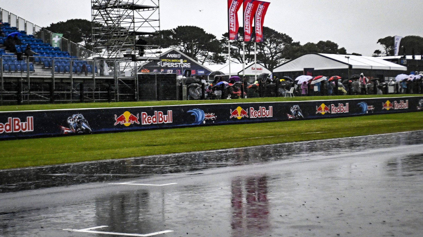 Update: Race order revised amid continued Australian MotoGP delays 2 Rain delay Sunday at Phillip Island, 2026 Australian MotoGP.