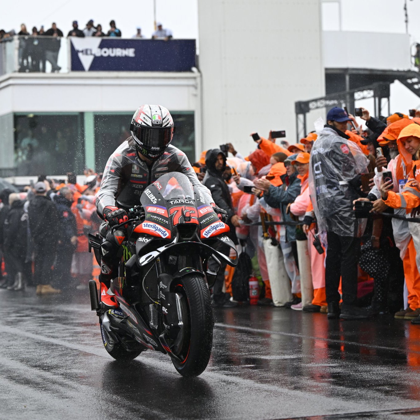 Marco Bezzecchi, 2026 MotoGP Australian Grand Prix, parade lap. Credit: Gold and Goose.