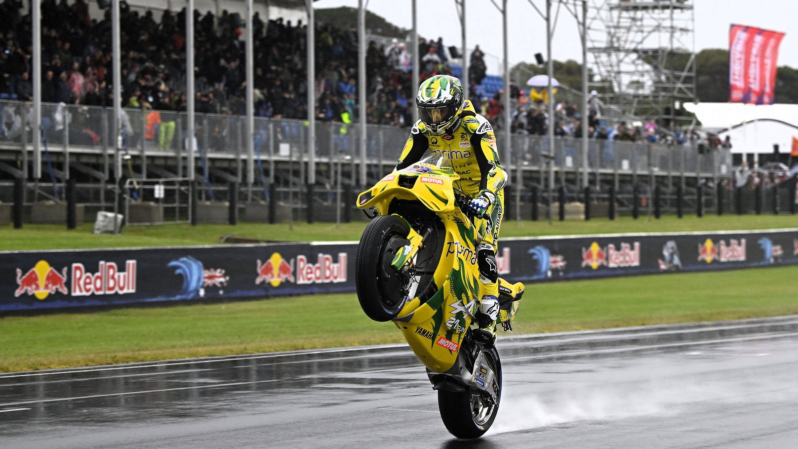Jack Miller parade lap wheelie, 2026 Australian MotoGP.