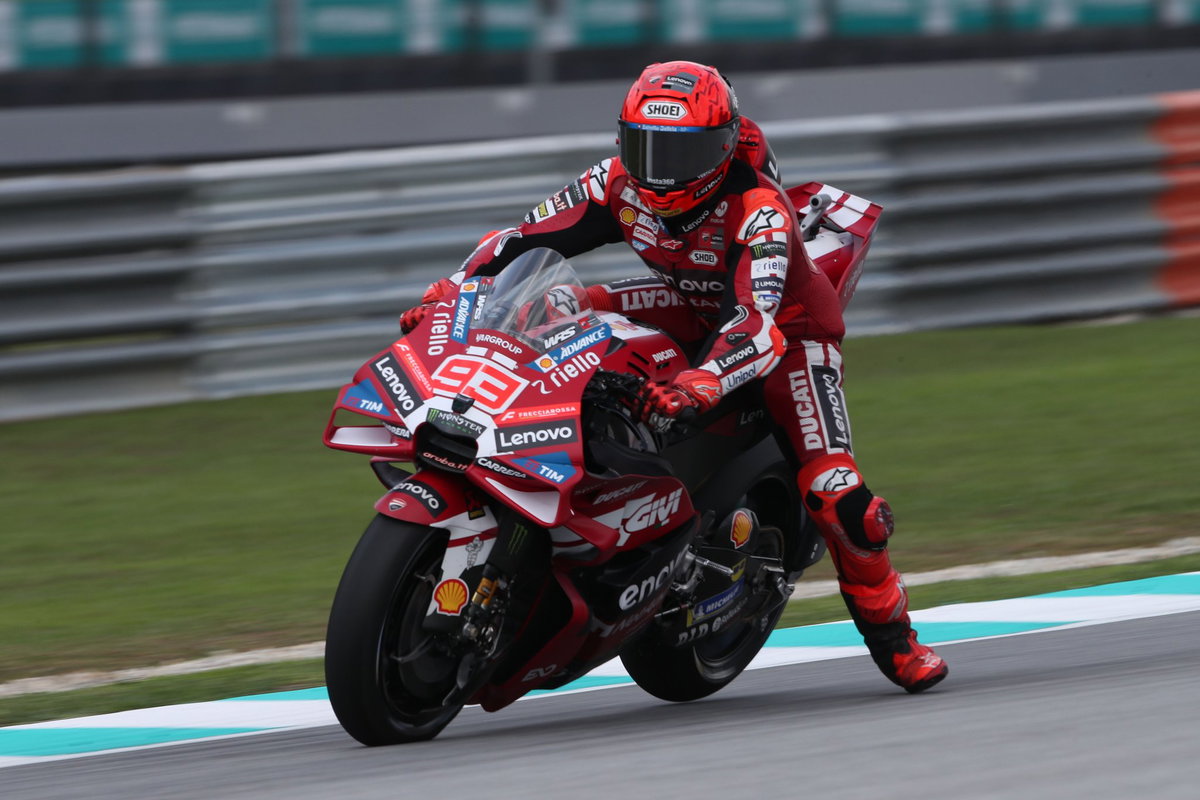 Marc Marquez leads Sepang MotoGP Practice after crash, Jorge Martin pulls out