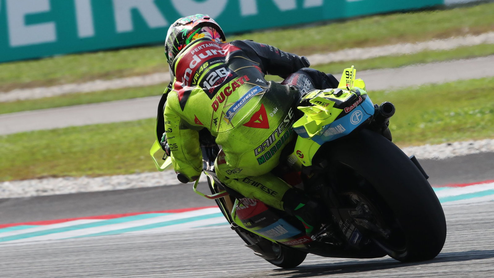 Franco Morbidelli in practice at Sepang, a week before the planned Qatar MotoGP.