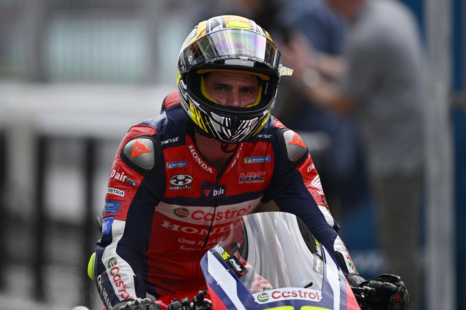 Joan Mir, 2026 MotoGP Malaysian Grand Prix, pit lane. Credit: Gold and Goose.