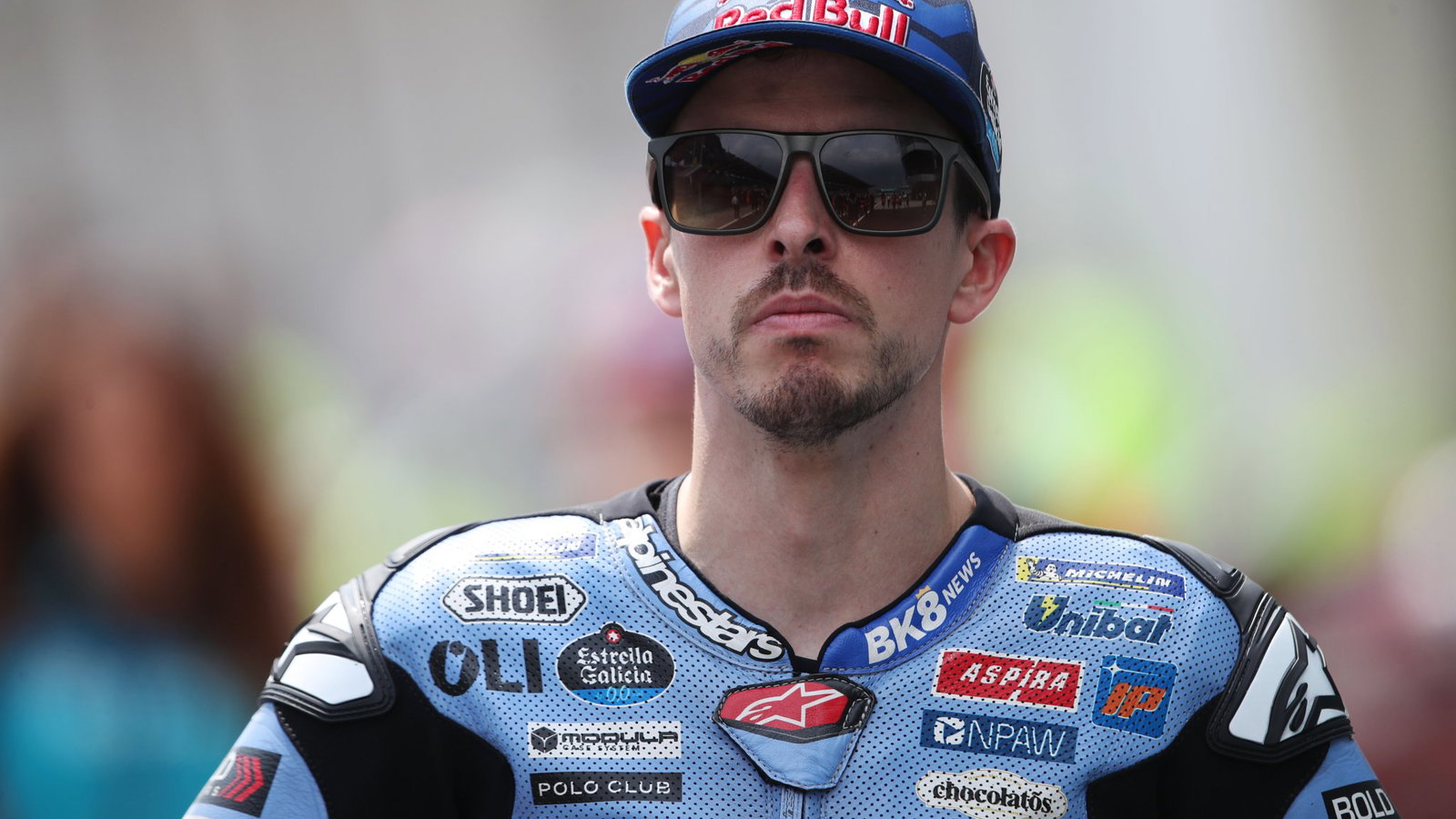 Alex Marquez crashed out of the lead of the Sepang MotoGP Sprint.