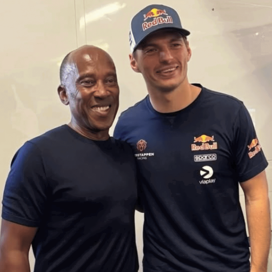Anthony Hamilton and Max Verstappen
