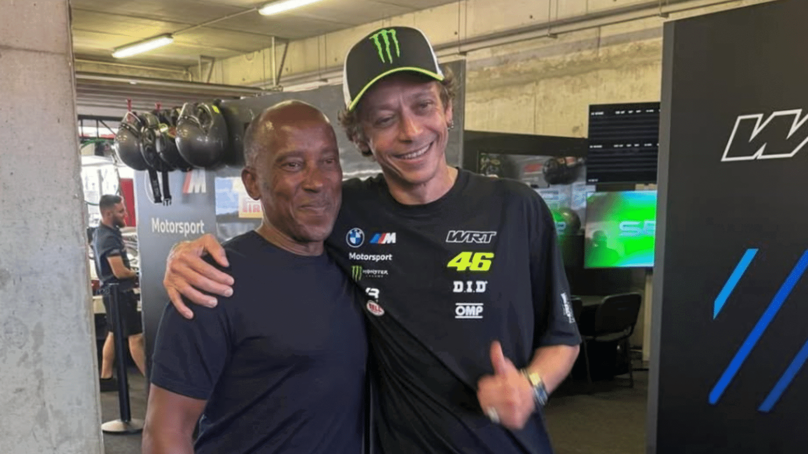 Anthony Hamilton and Valentino Rossi