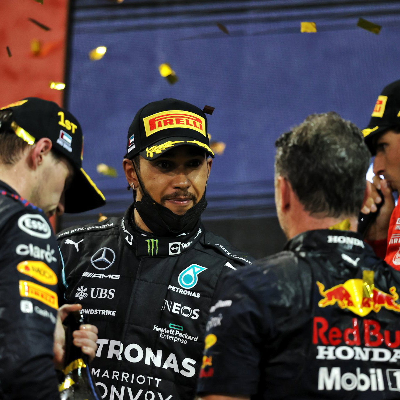Lewis Hamilton, Christian Horner, Abu Dhabi 2021