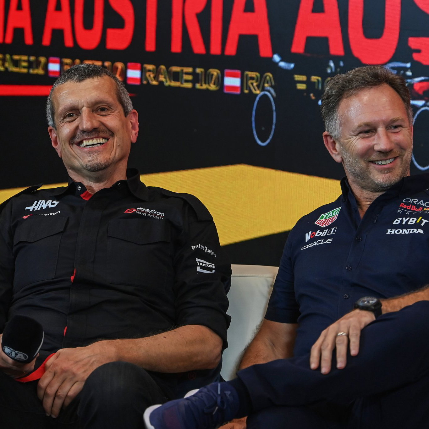 Guenther Steiner and Christian Horner