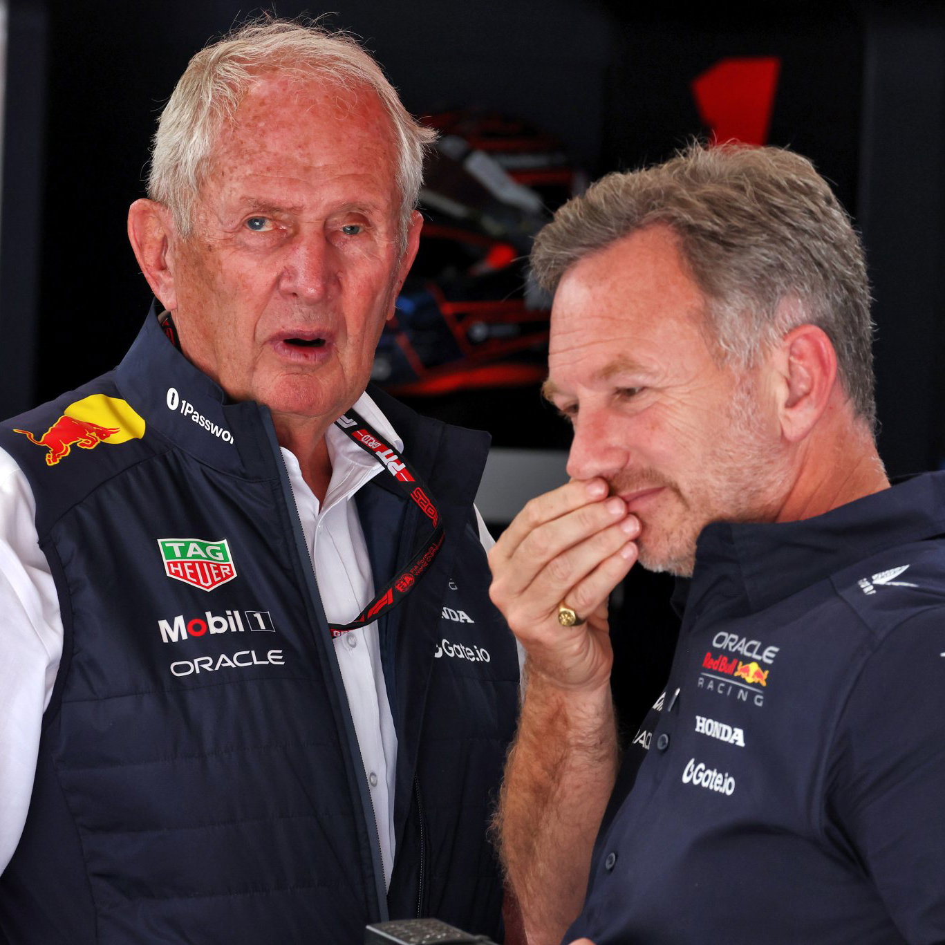 Helmut Marko and Christian Horner together at Red Bull