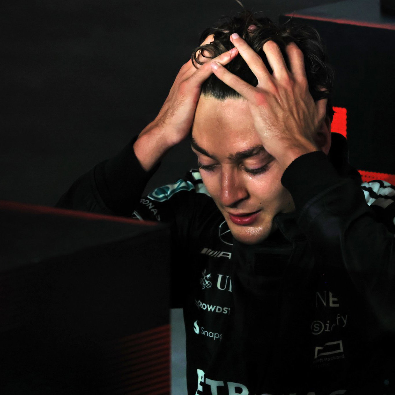 George Russell after his Singapore Grand Prix victory in 2025