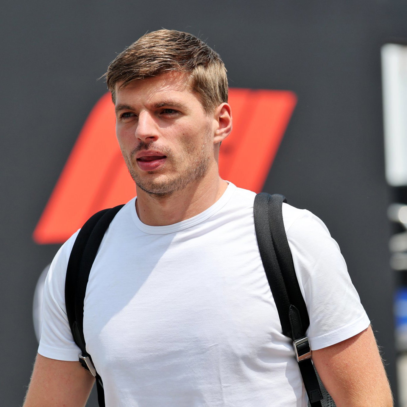 Verstappen arrives in the Sepang F1 paddock for media day 