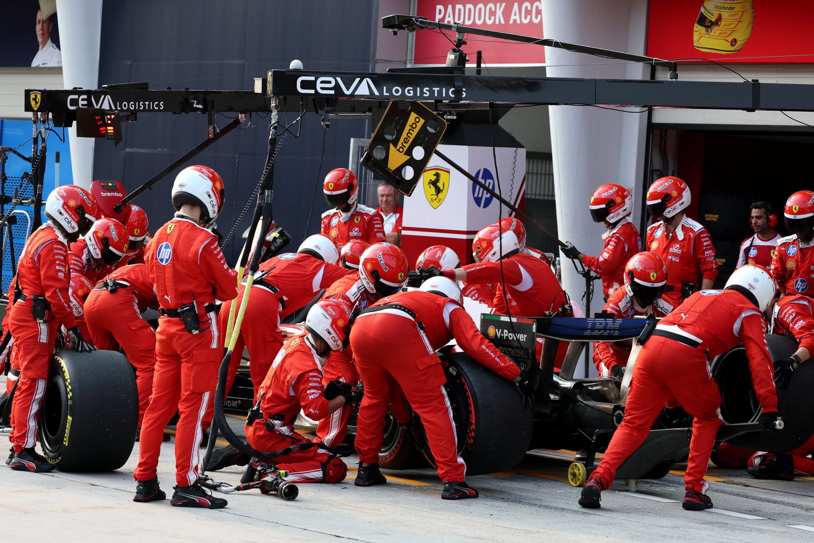 Charles Leclerc pit stop