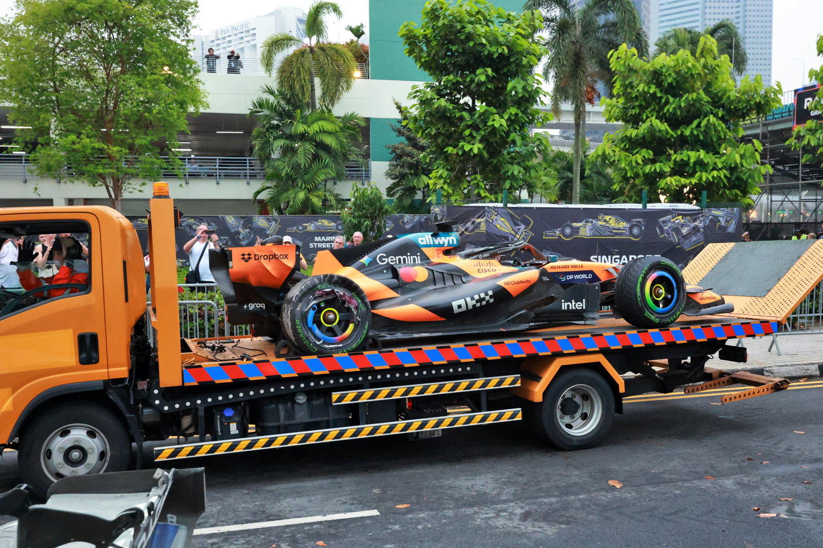 Oscar Piastri's stricken McLaren