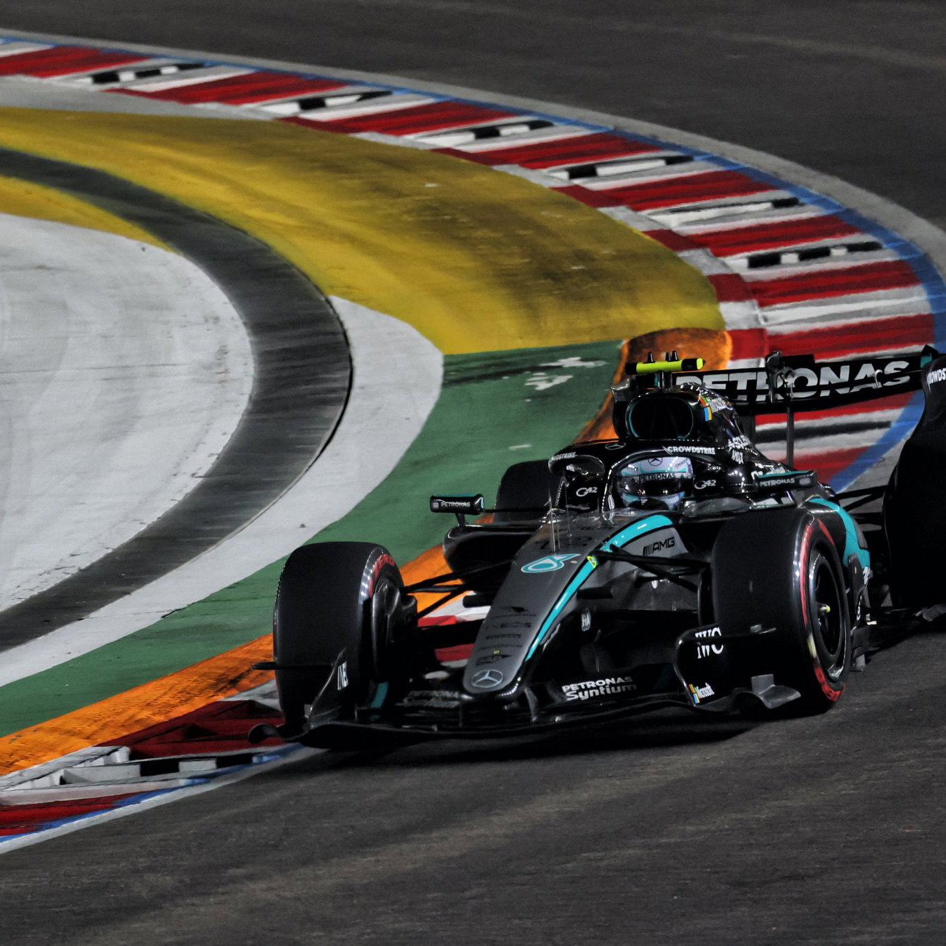 Antonelli was pinged four times for track limits in Singapore