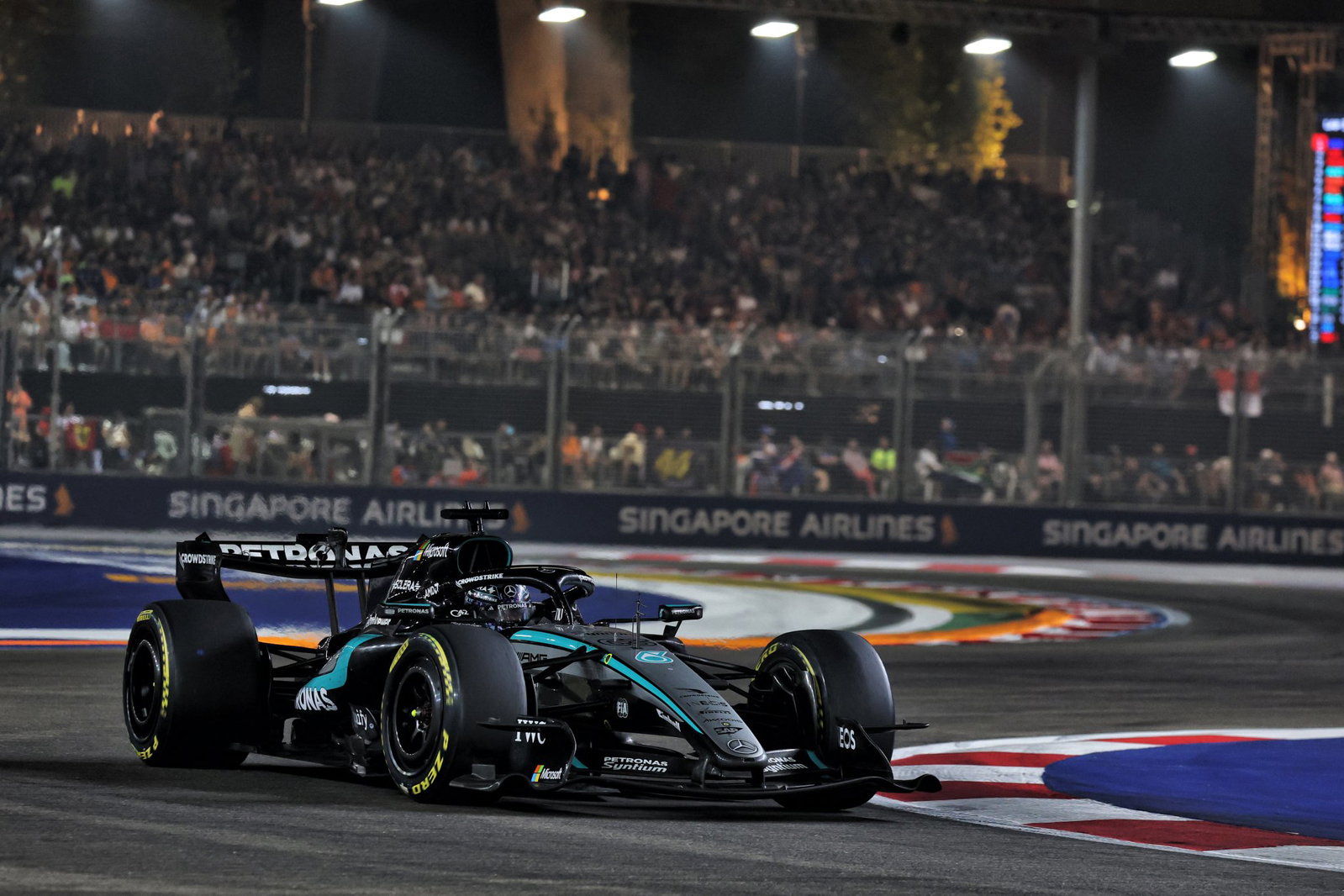 Russell finished ninth in Singapore after starting 19th 