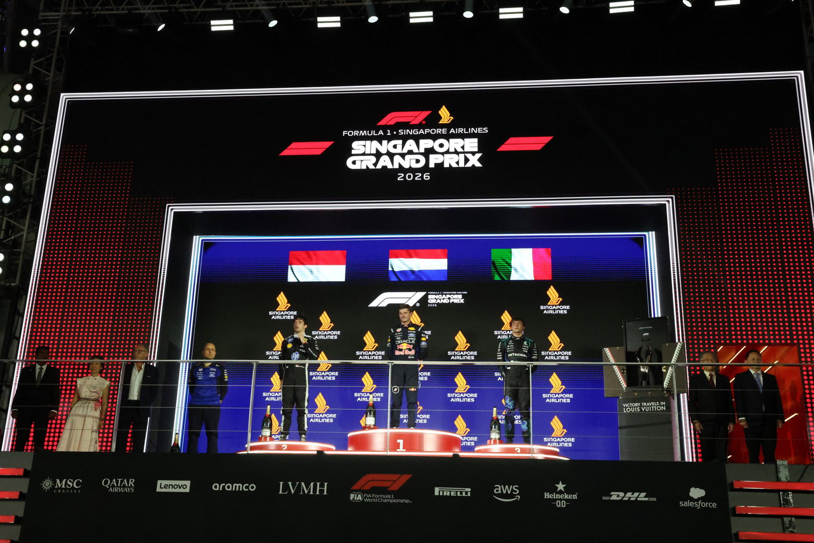 Antonelli finished third in Singapore