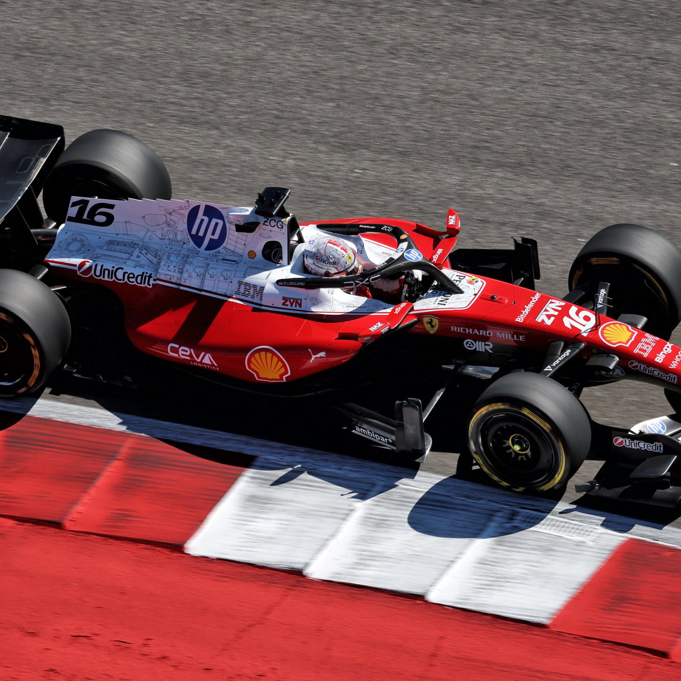 Charles Leclerc was fastest in his upgraded Ferrari