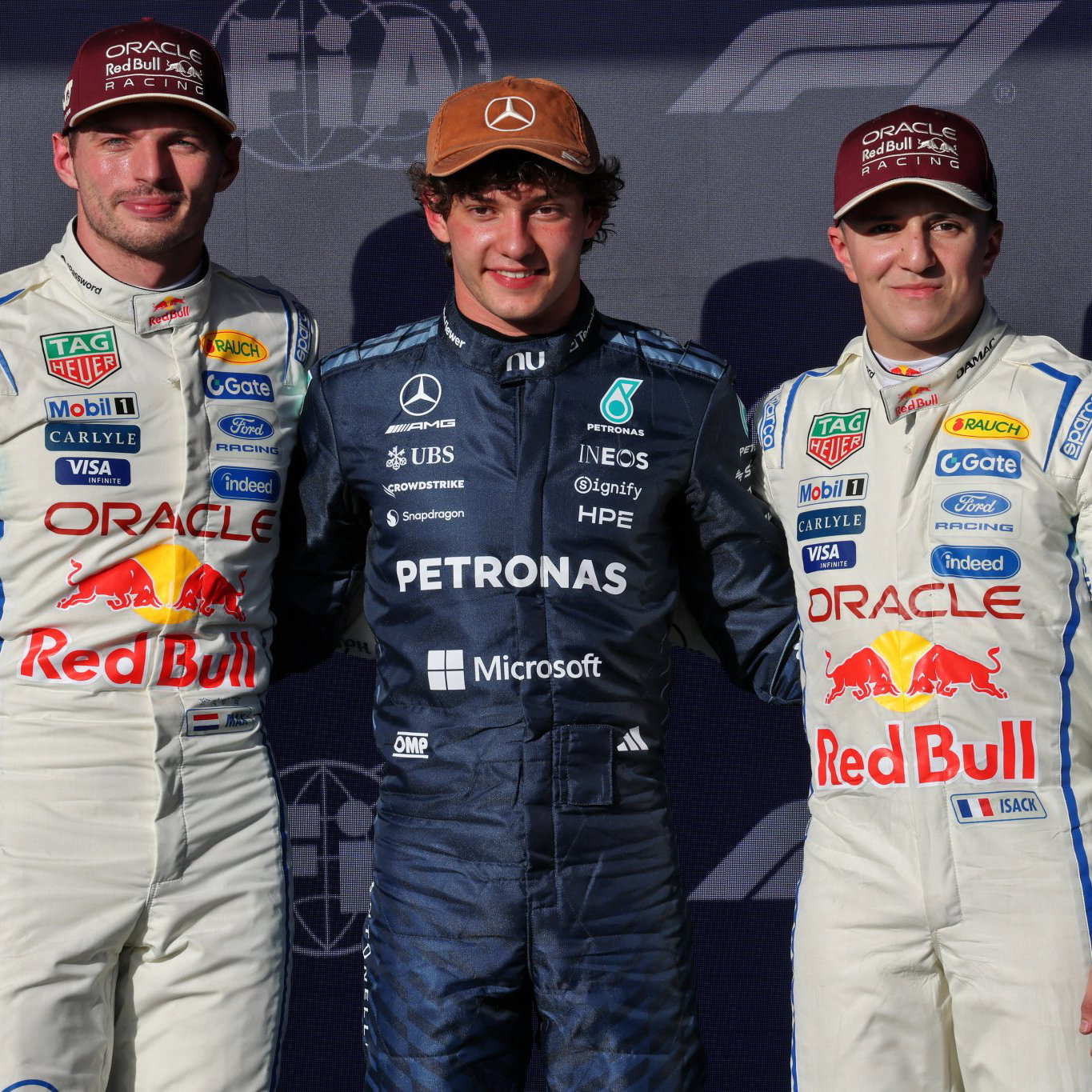 The top three qualifiers at the United States Grand Prix 