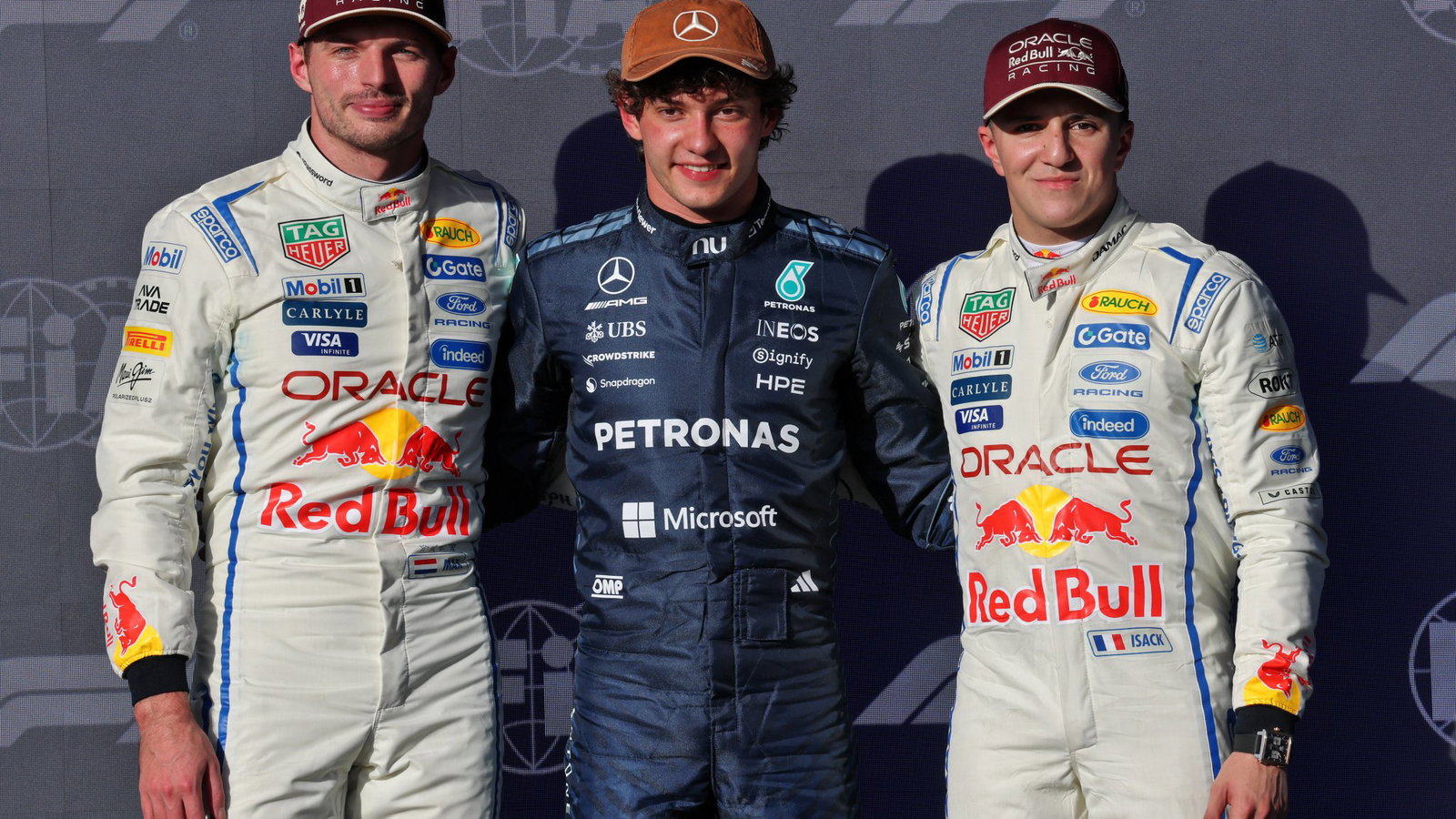 The top three qualifiers at the United States Grand Prix