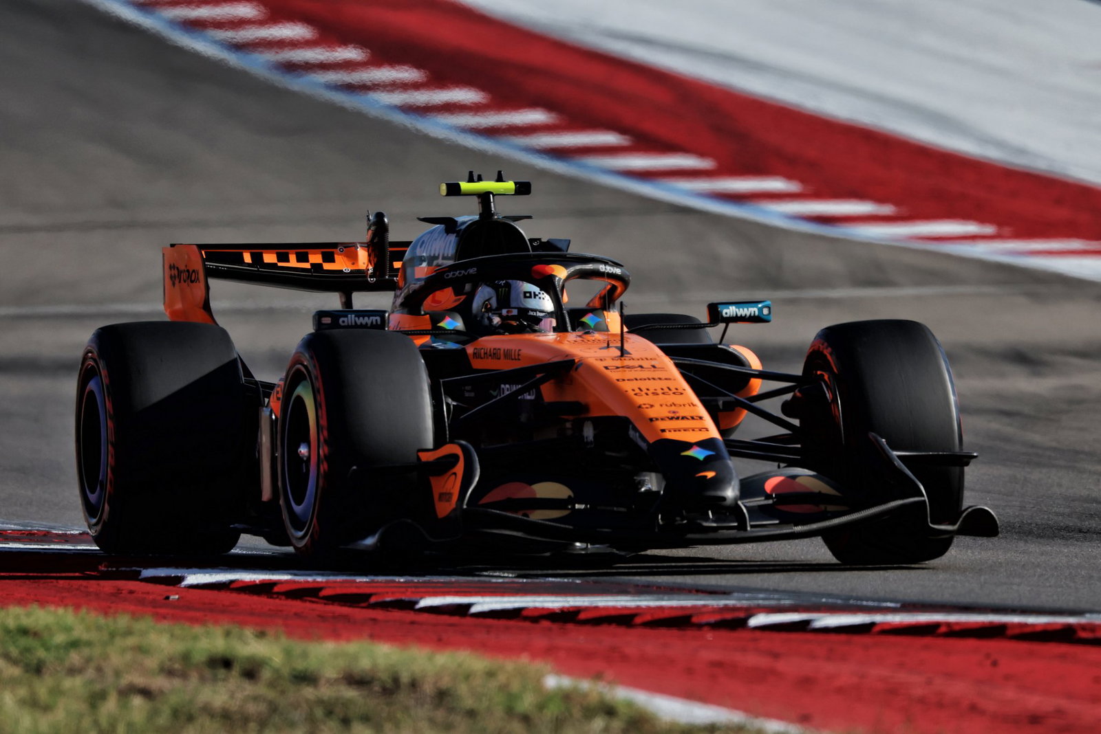 Norris ended up eighth after a track limits breach