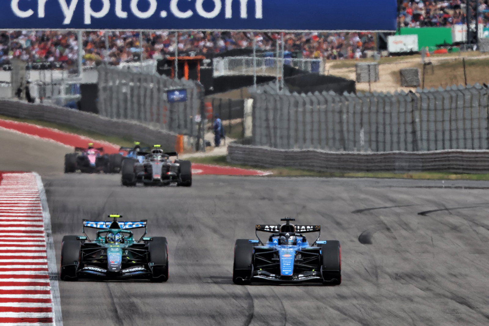 Alonso and Albon came to blows on the first lap