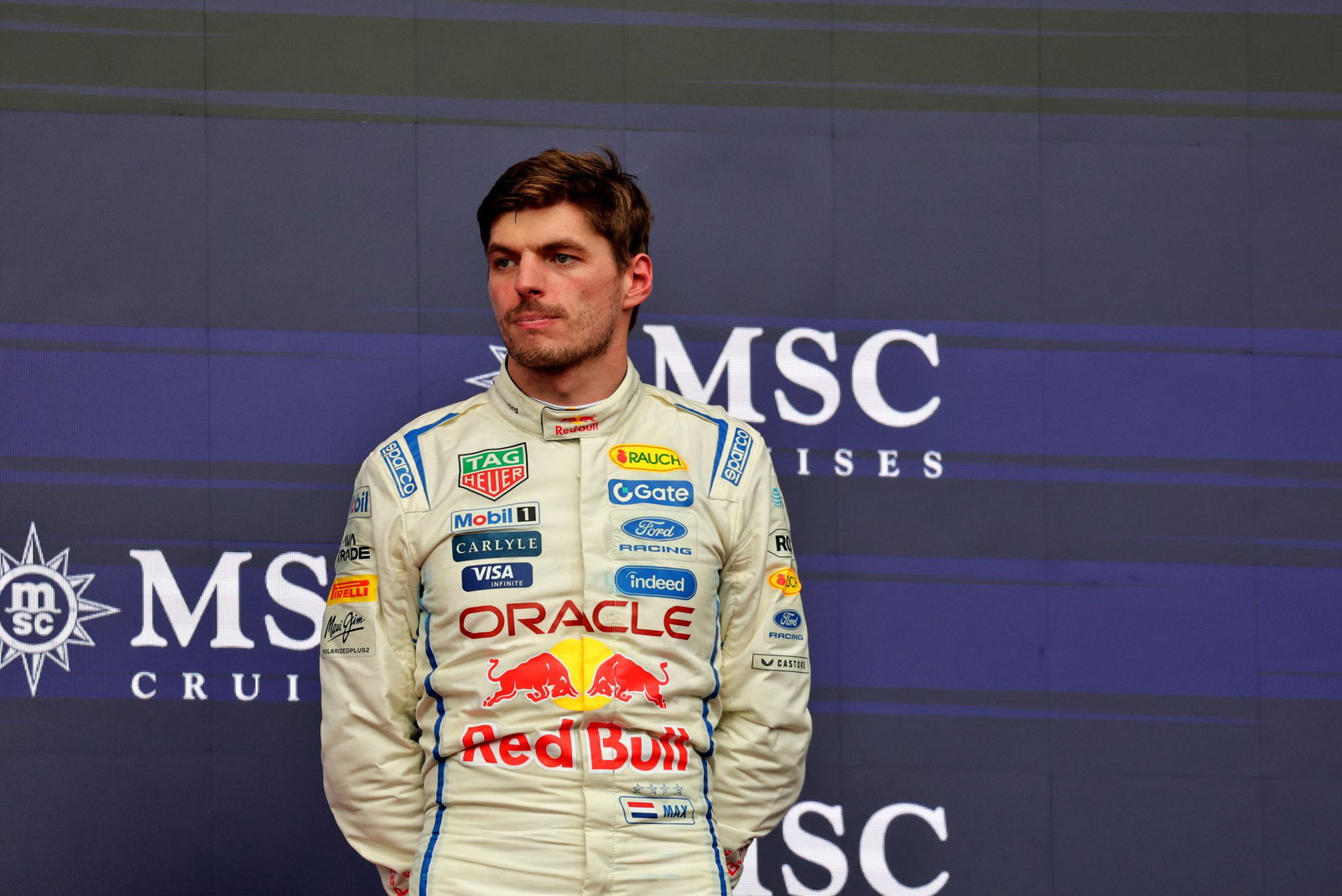 Max Verstappen was frustrated despite finishing third 