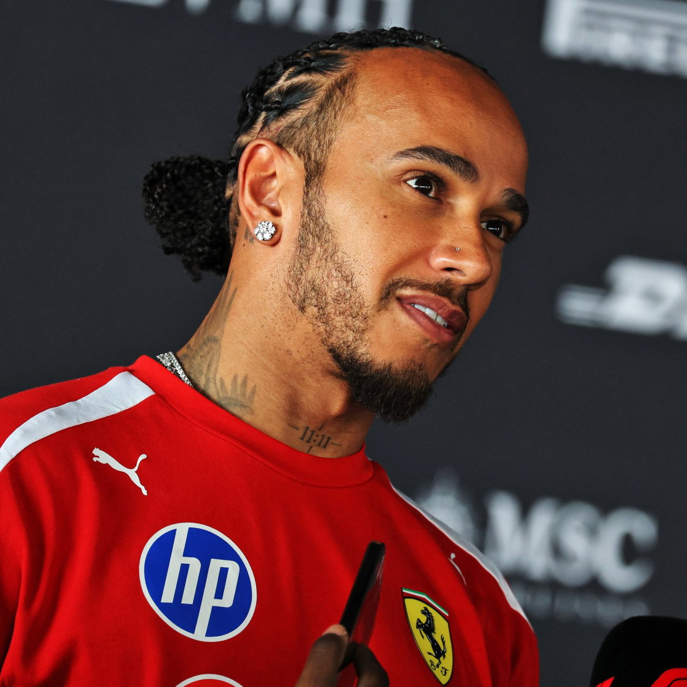 Lewis Hamilton suffered a technical problem in FP2