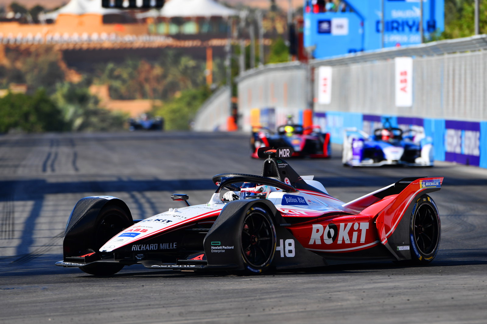 Alexander Sims takes third straight Formula E pole in Diriyah