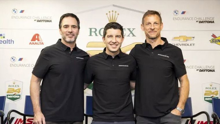 Jimmie Johnson, Mike Rockenfeller, Jenson Button, Hendrick Motorsports, Garage 56