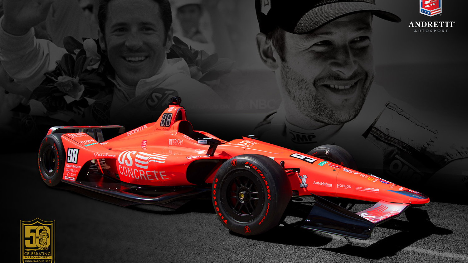 Marco Andretti memberikan penghormatan kepada Mario dengan livery throwback